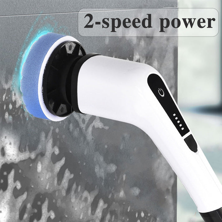 Brosse de nettoyage rotative électrique | 7 têtes de brosse · 300 tr/min · Étanche IPX5 · Batterie longue durée · Pour des tâches ménagères un jeu d'enfant