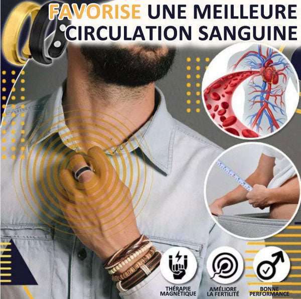 Anneau de puissance thérapeutique ( Bague couleur Noir)
