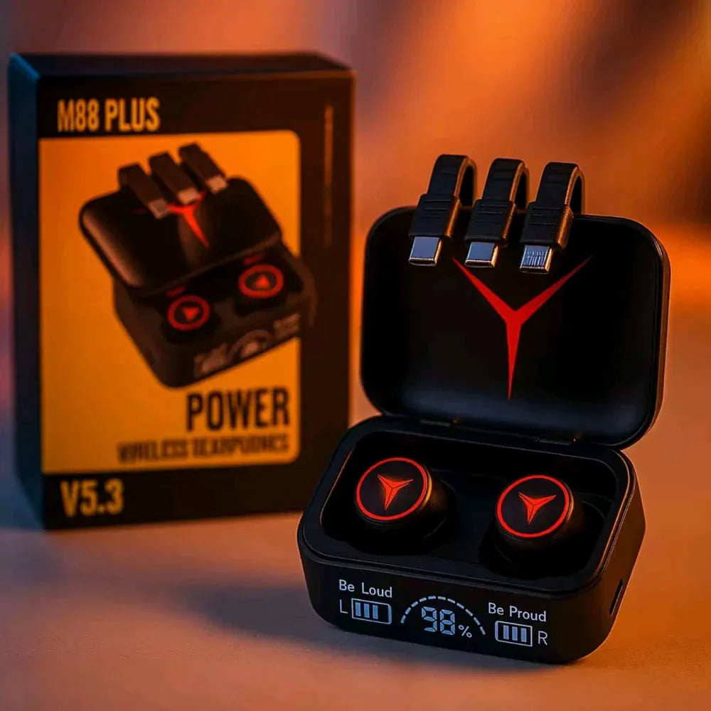 Promotion Spéciale : 1 ACHETÉ = 1 OFFERT Écouteurs Powerbank M88 Plus 🎧🔋 – Audio Haute Qualité avec Batterie Intégrée