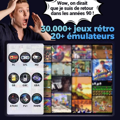 Console de jeu double rétro noir et blanc pour la maison - Revivez l'époque des salles d'arcade.....