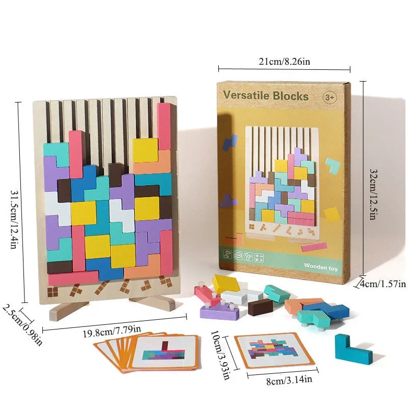 Tetris Montessori â Puzzle Stimulant en Bois pour Enfants
