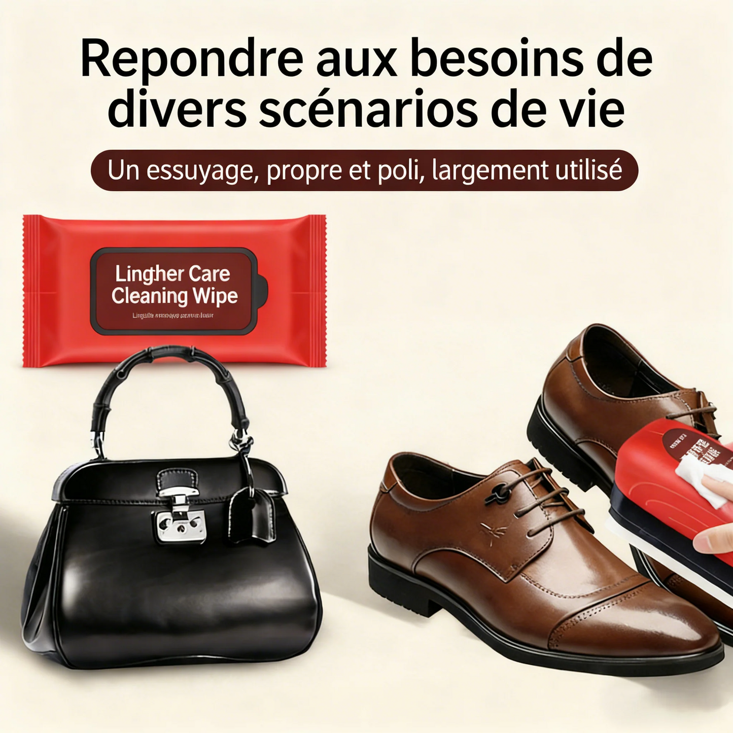 Brosse d'entretien multi-usage pour cuir - RĂ©parez facilement les rayures sur le cuir đ§Œ