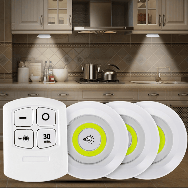 Pack De 3 Lampes LED ( A piles) Sans Fil Télécommandées