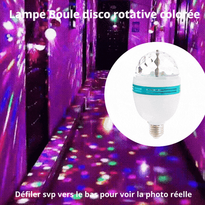 Mini Lampe Boule disco rotative colorée 🔥Douille Offerte + Livraison gratuite