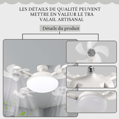 DroneBreeze™ Ampoule Ventilateur Lumineux en Forme de Drone