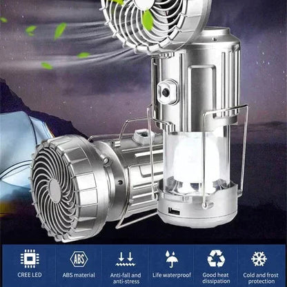 Nouveau Lanterne portable à LED solaire avec ventilateur + Charge Portable....