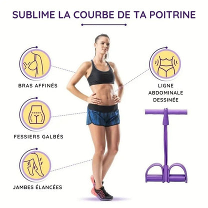 Kit Bandes de Résistance Fitness avec Pédale & Sangles Cheville ( Homme & Femme )