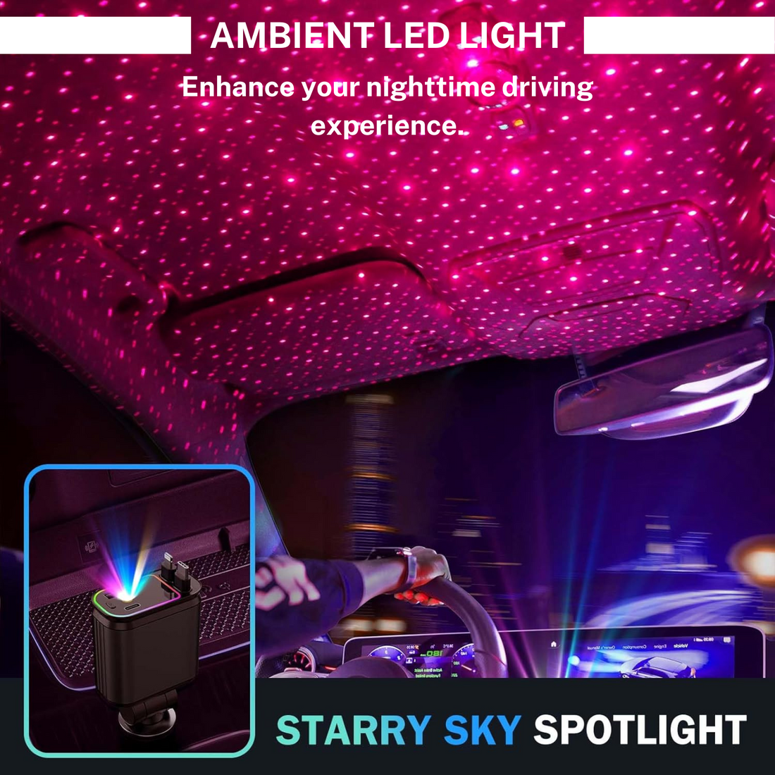 ADAPTATEUR DE CHARGEUR DE VOITURE 4 EN 1 LUHITA™ STARLIGHT SN
