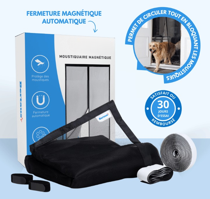 Porte moustiquaire magnétique