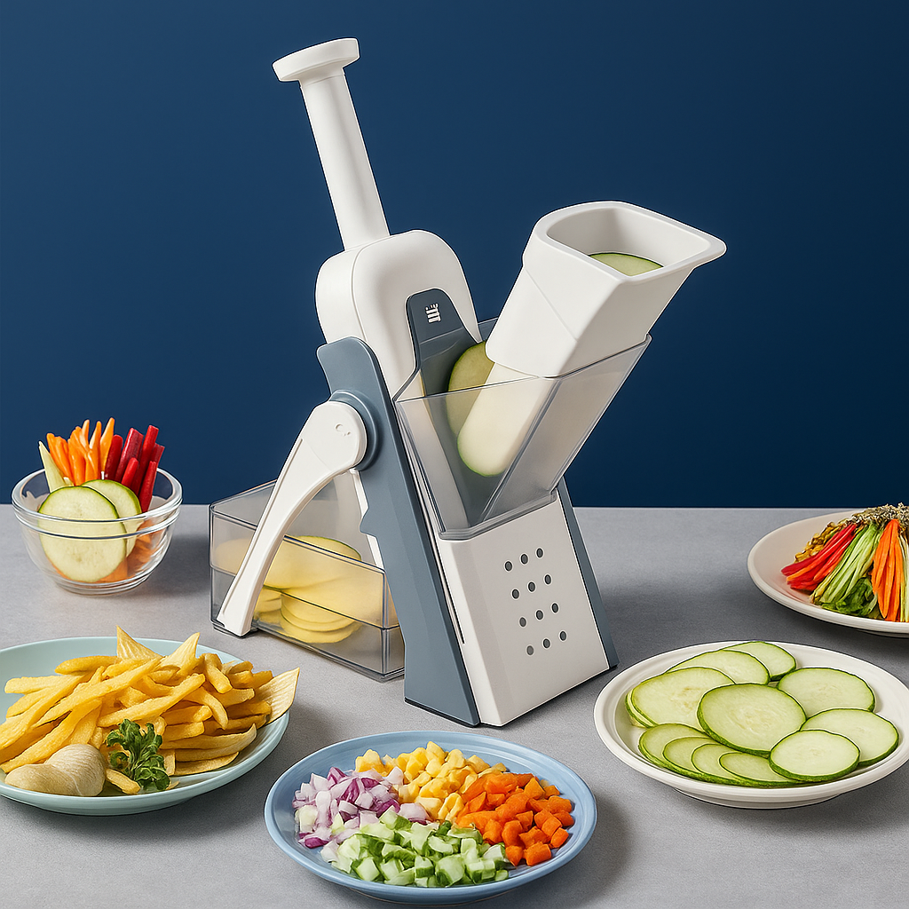 Slicéo – Mandoline manuelle multifonction en acier inoxydable