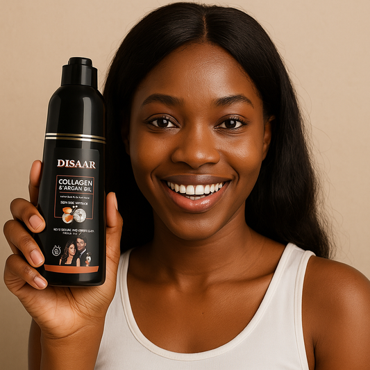 Shampooing Colorant d'huile d'argan pour éliminer les Cheveux et Barbe Gris