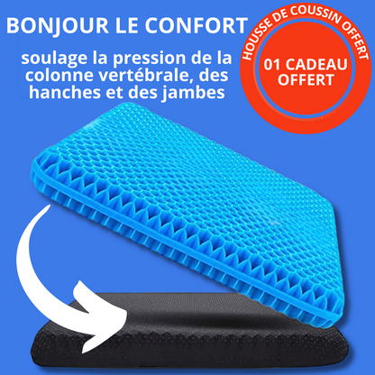 Coussin de siège Confort  en gel ErgoEase™️ | Housse de Coussin OFFERTE