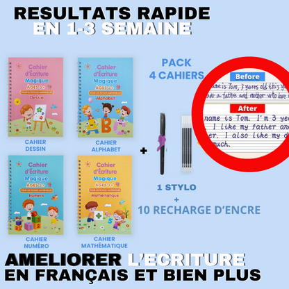 04 Cahiers Magiques- CAALY FORMAT A5 | UNE ECRITURE PARFAITE EN 14 JOURS CHRONO