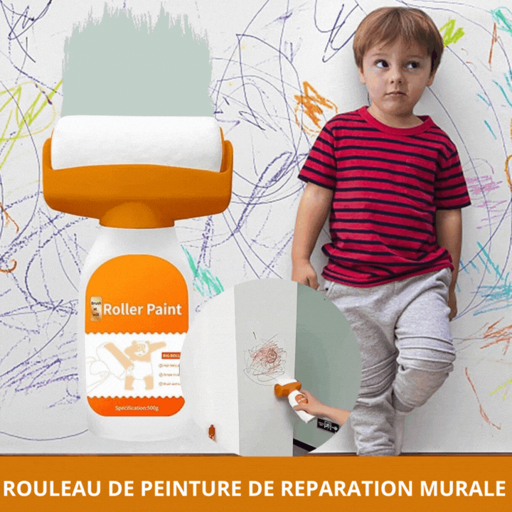 Rouleau de peinture blanc : : Facile Appliquer Mur Rouleau Peinture Pour Couverture Uniforme