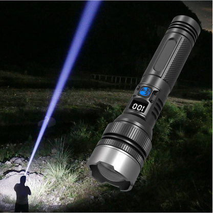 Lampe De Poche Rechargeable Ultra-Lumineuse avec power Bank intégré et Faisceau Réglable( 5000 mAh , 4 jours d'autonomie) BJ