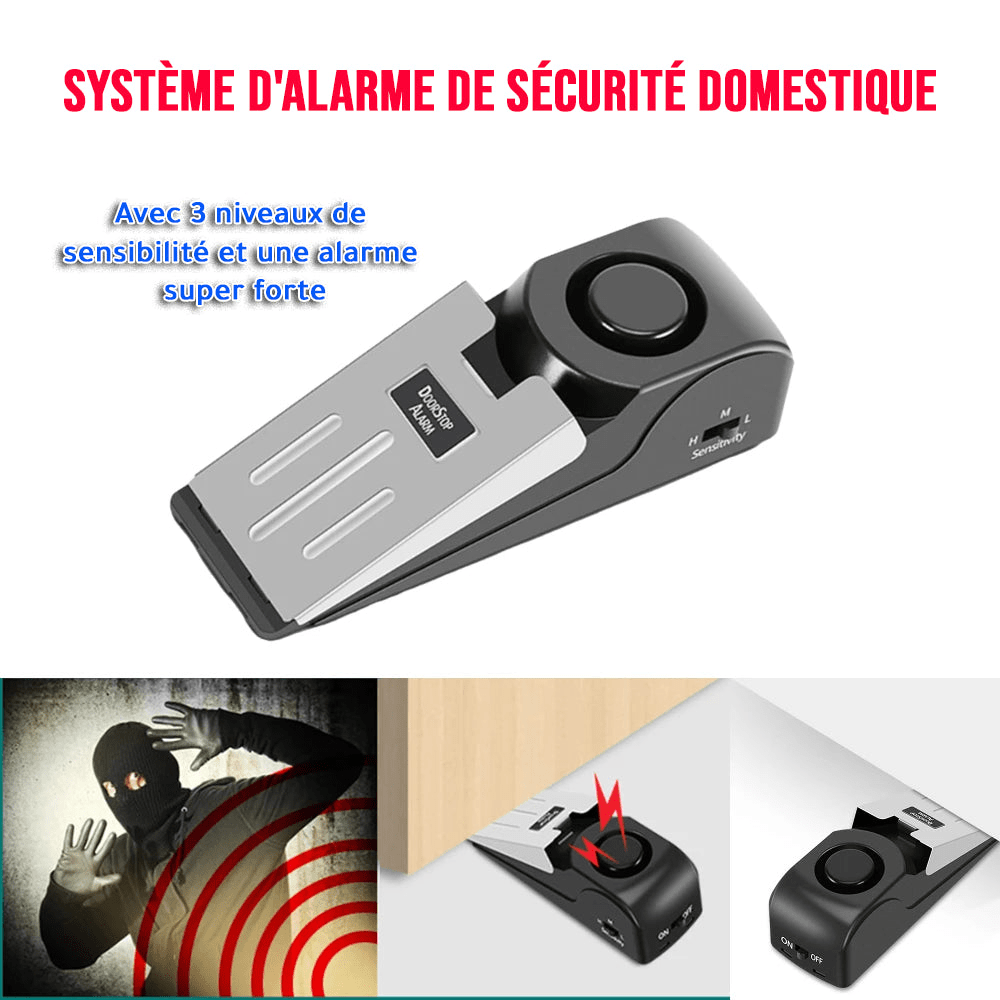 Alarme d'arrêt de porte (Protégez votre famille et vos biens )