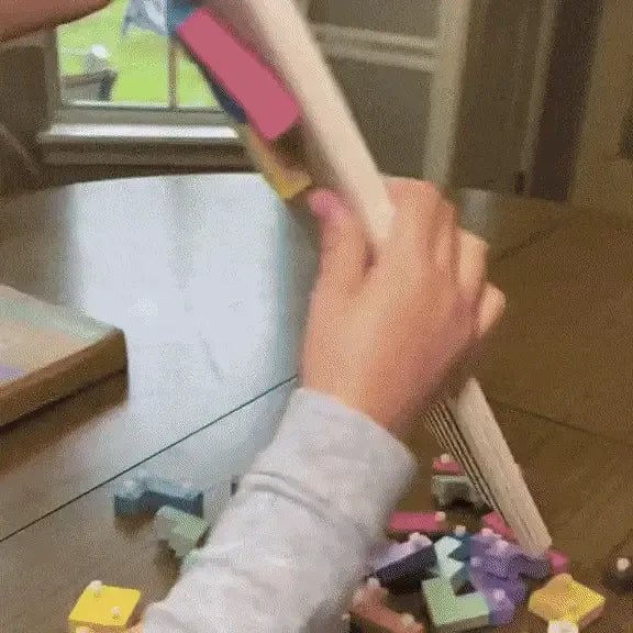 Tetris Montessori – Puzzle Stimulant en Bois pour Enfants....