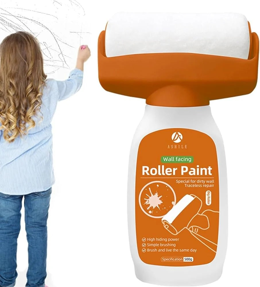 Rouleau de peinture blanc : : Facile Appliquer Mur Rouleau Peinture Pour Couverture Uniforme