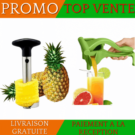 PACK FRUITS  ( Découpe ananas + Presse Jus ) ｜01 Ebook sur les Jus offert