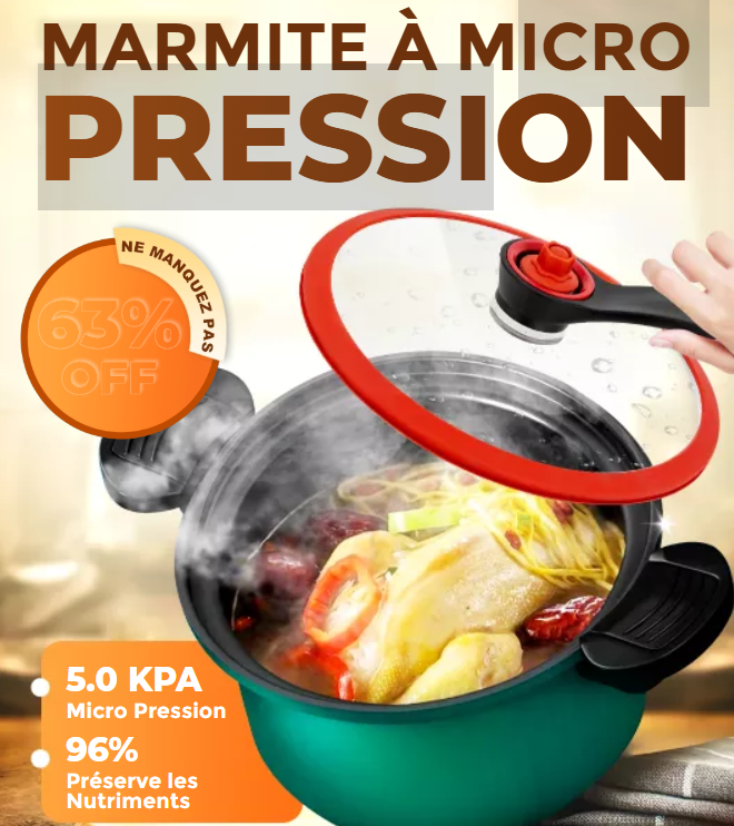 MARMITE AUTOCUISEUR A MICRO PRESSION A POIGNEES VERROUILLABLES
