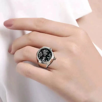 Montre à bague réglable pour homme et femme