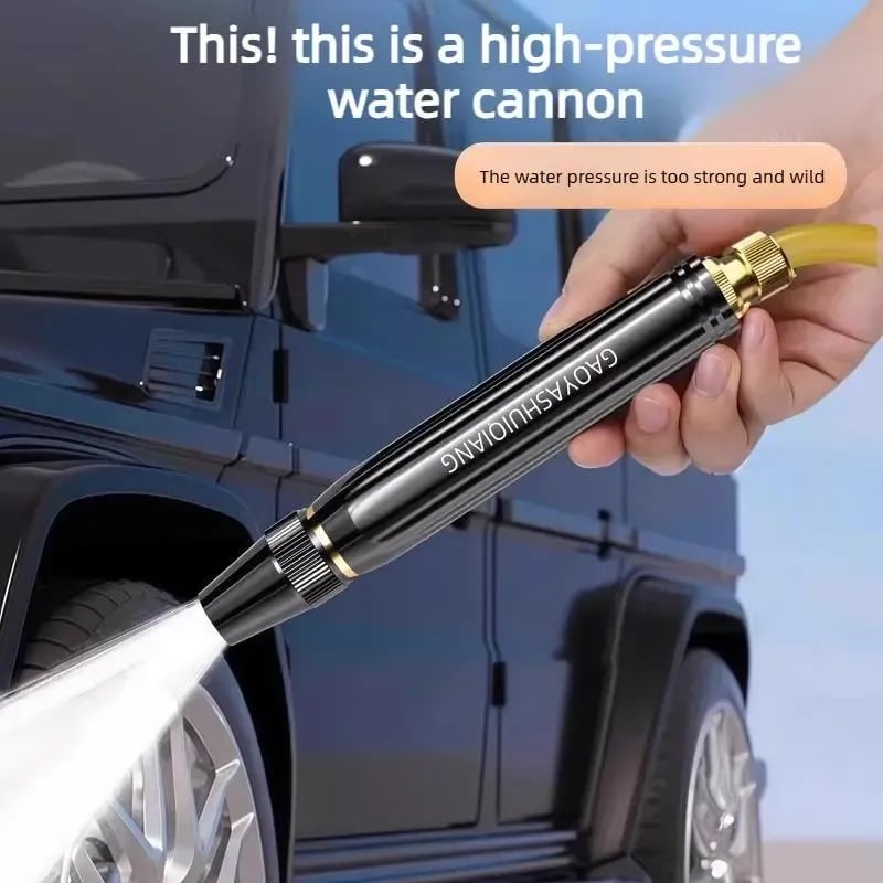Buse à eau haute pression pour voitures et jardin ! 💦🚗 10 fois plus puissant, 8 modes de pulvérisation et boîtier métallique ultra-résistant ...... E