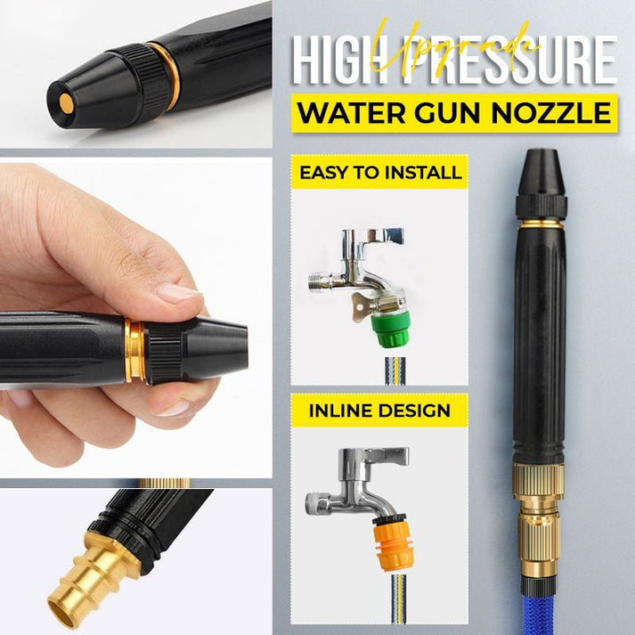 Buse à eau haute pression pour voitures et jardin ! 💦🚗 10 fois plus puissant, 8 modes de pulvérisation et boîtier métallique ultra-résistant ...... E
