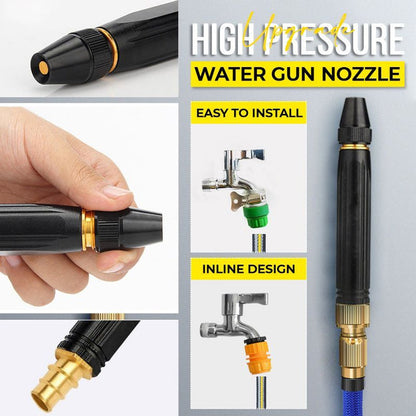 Buse à eau haute pression pour voitures et jardin ! 💦🚗 10 fois plus puissant, 8 modes de pulvérisation et boîtier métallique ultra-résistant ...... E