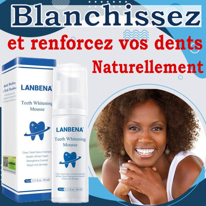 Mousse de blanchiment des dents & élimination de la mauvaise haleine